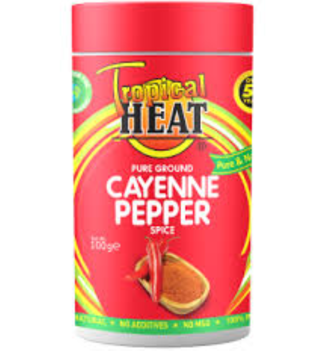 TROPICAL HEAT CAYENNE PEPPER 100G JAR